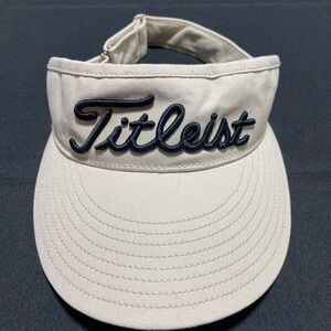 Titleist Beige Golf Visor with Black Logo